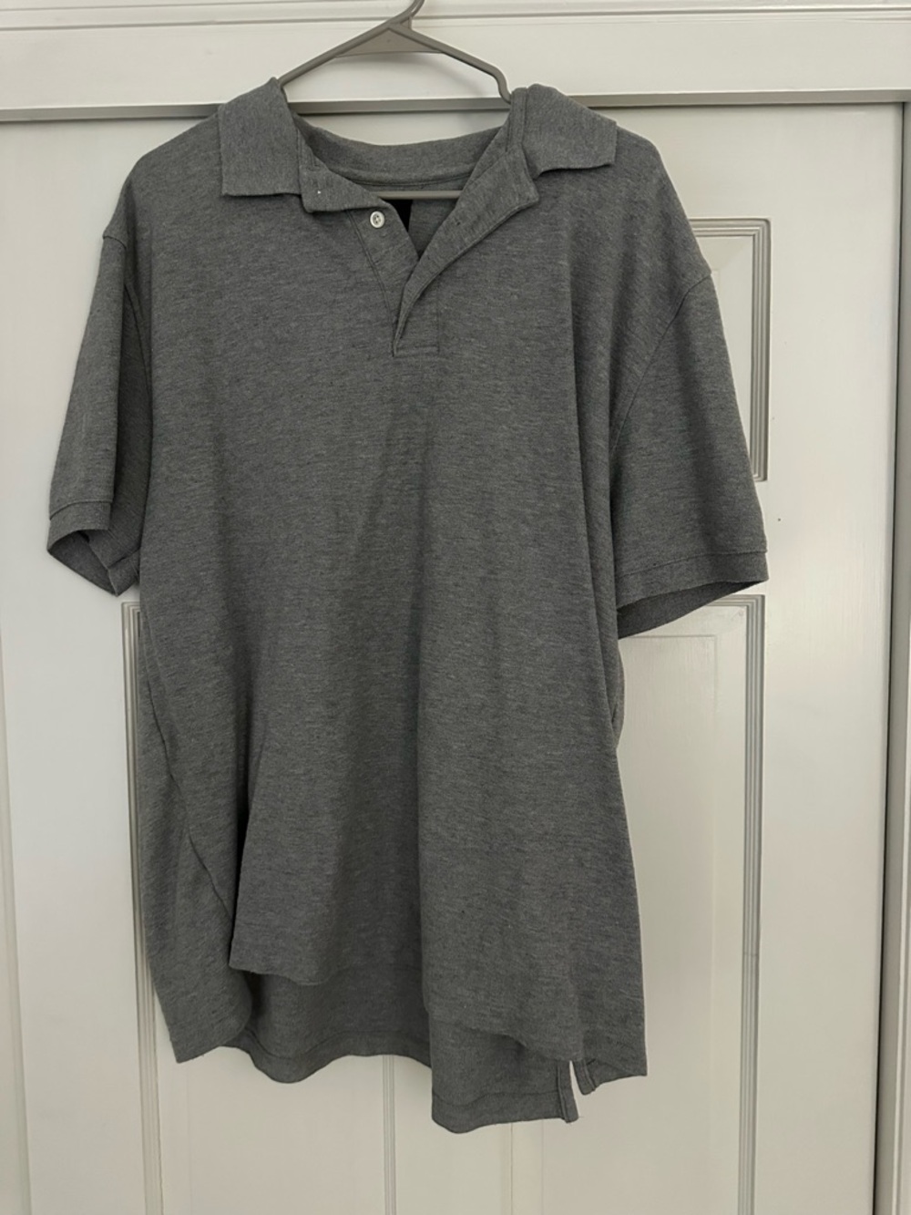 Men's Gray Short-Sleeve Polo Shirt